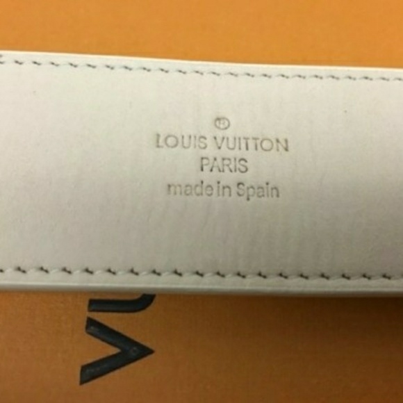 White check lv belt. Worn twice. - Picture 2 of 4